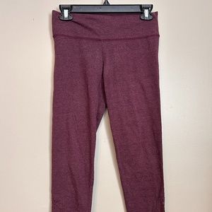 3/4 length Aerie Maroon Leggings